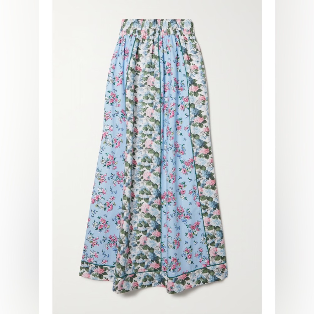 Loretta Caponi Serena Pleated Maxi Skirt, sz M